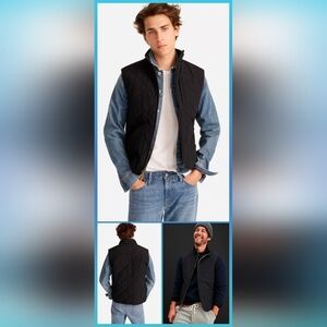 J. Crew Sussex Quilted Primaloft Vest Jacket Coat Navy Blue Men's